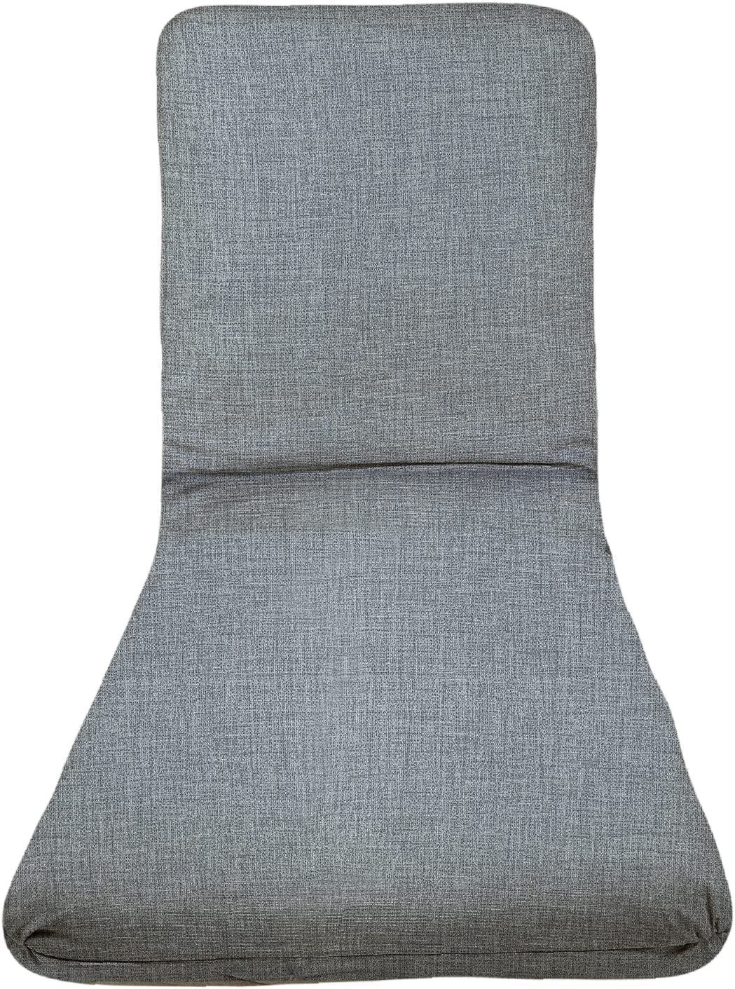 TIENDA EURASIA - Colchoneta para Tumbona de Jardin - Cojin Tumbona Acolchado Relleno de Fibra - Funda de Tela con Cremallera Lavable (180 x 50 cm, Gris)