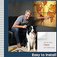 Vista 45 de BUBOS - Paquete de 8 paneles acústicos artísticos y autoadhesivos de insonorización, 48 x 32 pulgadas, acondicionamiento acústico y decorativos