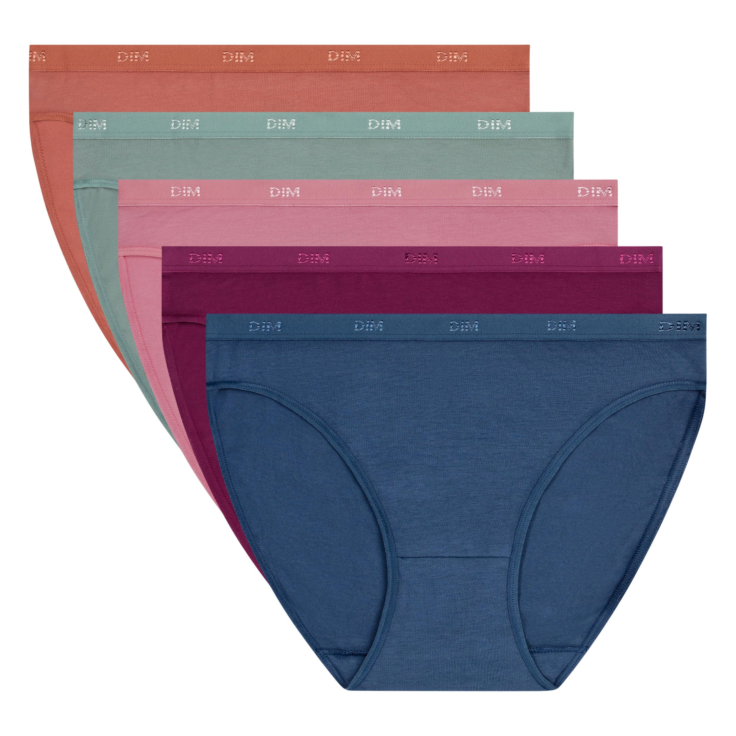 Dim Pack Of 5 Ecodim Les Pockets Knickers Women's Pale Pink Pack 8/10