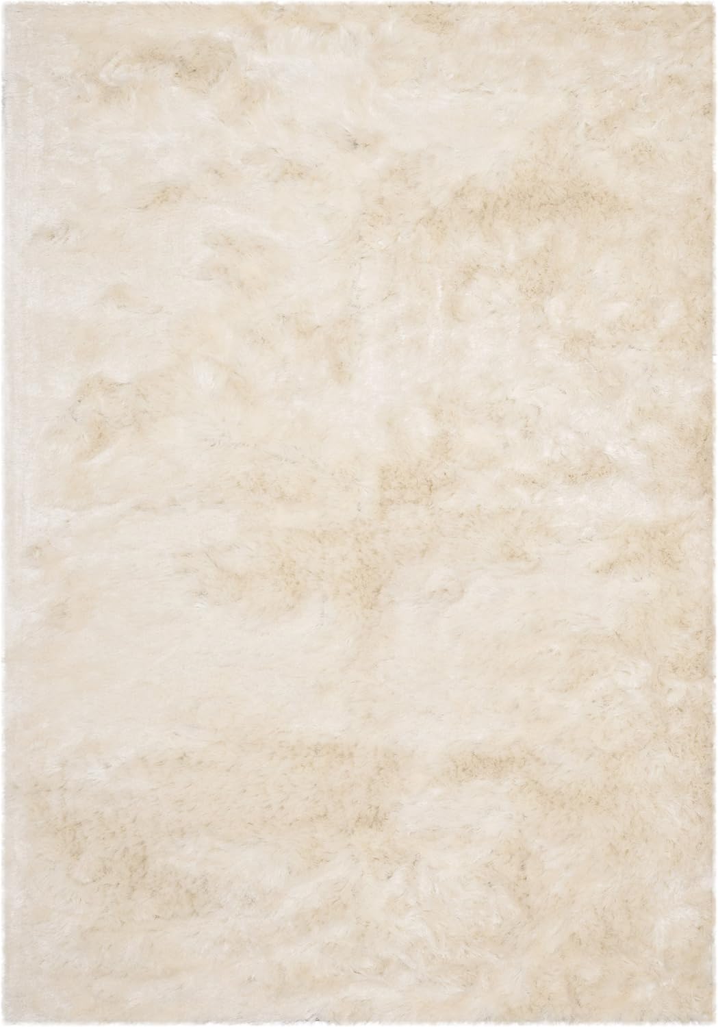 Ivory 3' x 5' Handmade Tufted Shag Area Rug