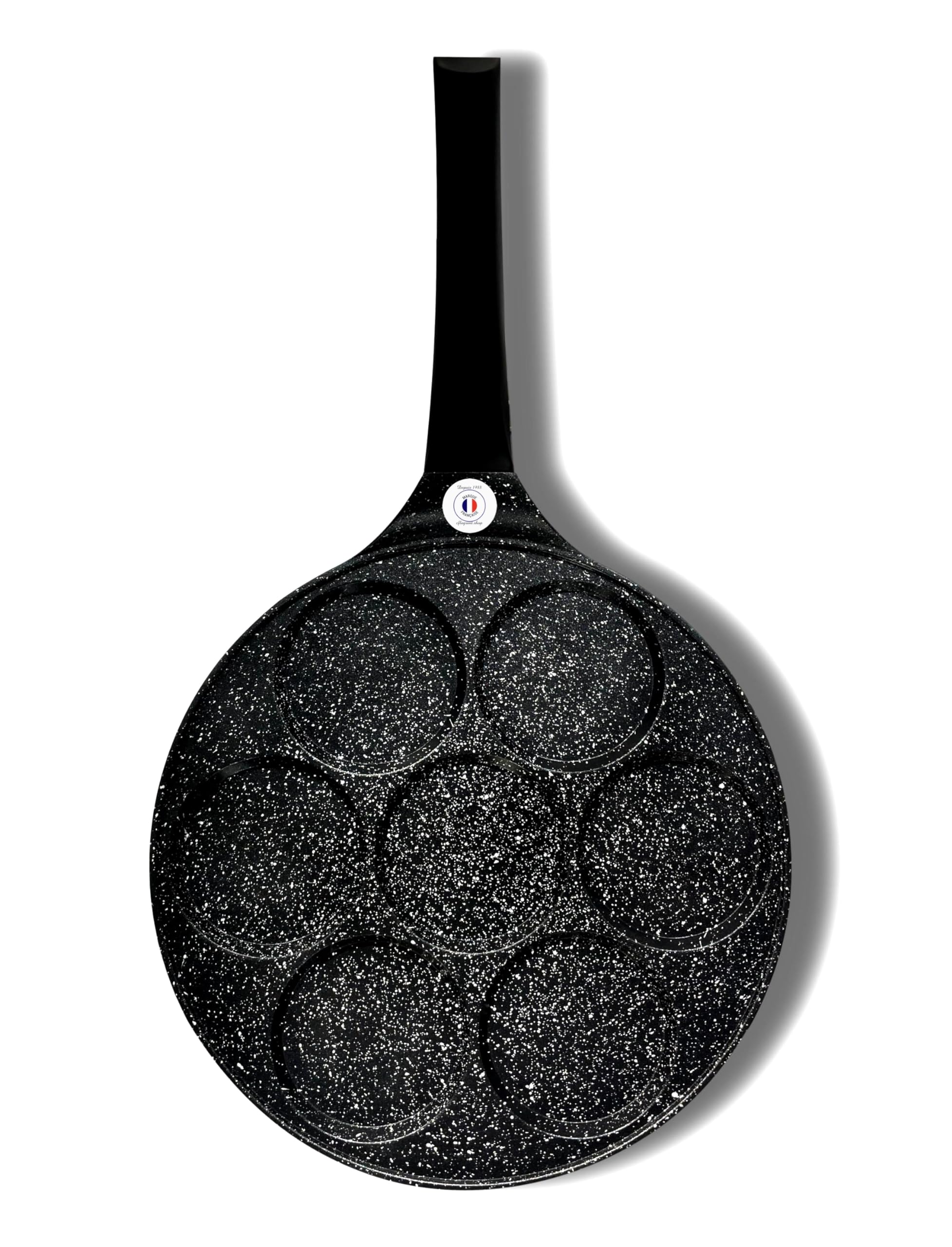 France Poêle à Pancakes 26cm Façon Pierre Tous Feux Dont Induction sans PFOA Cuisson sans Matière Grasse Revêtement Antiadhésif (Sans Emoji)
