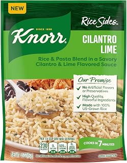 Knorr Cilantro Lime Rice Sides 5.5 oz - Bold Flavorful Seasoned Rice & Vermicelli, Ready in 7 Minutes