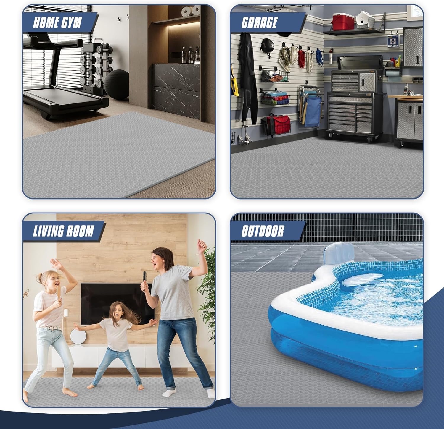 MADOG Puzzle Exercise Mat, EVA Foam Interlocking Tiles for Home Workout, 1/2" Exercise Foam Floor Padding