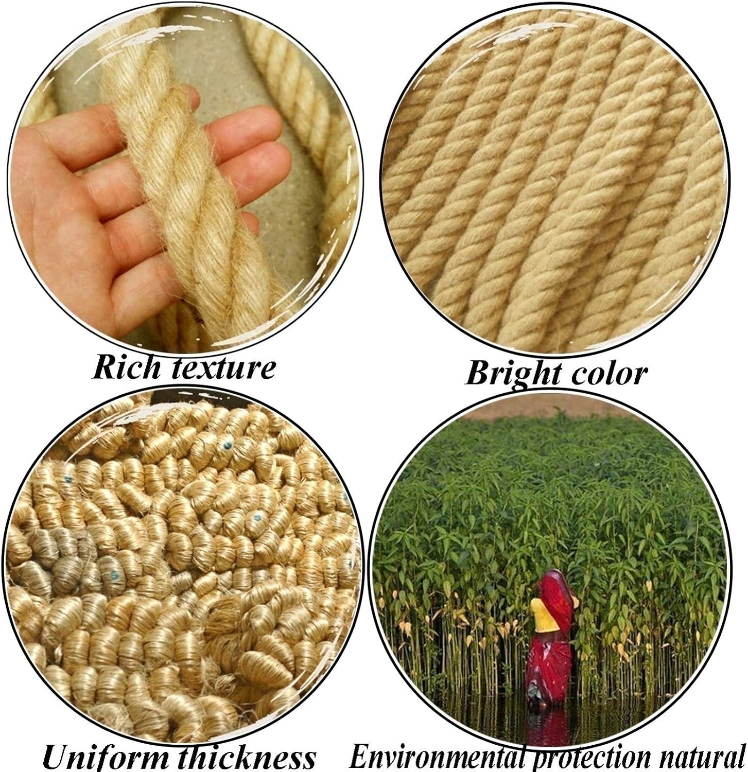 Children Safety Net, Hemp Rope Climbing Netting Railings Fence Mesh Hand-Woven Playground Climbing Net Balcony Stairs Anti-Fall Net 12mm Thick Garden Decoration Net (Beige 12mm/15cm)