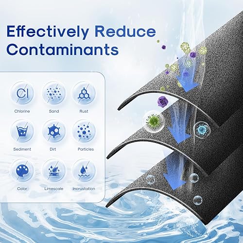 Miniatura 3 de ICEPURE Filtro de agua de carbón activado por sedimentos para toda la casa de 10 x 4.5 pulgadas, compatible con Dupont WFHDC8001, EP Series, EPM,