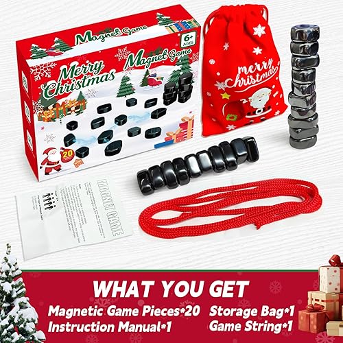 Miniatura 6 de Juego magnético con cuerda, juego magnético de ajedrez para adultos y niños, juegos de mesa de estrategia para niños de 6 a 8 a 12 años, juegos