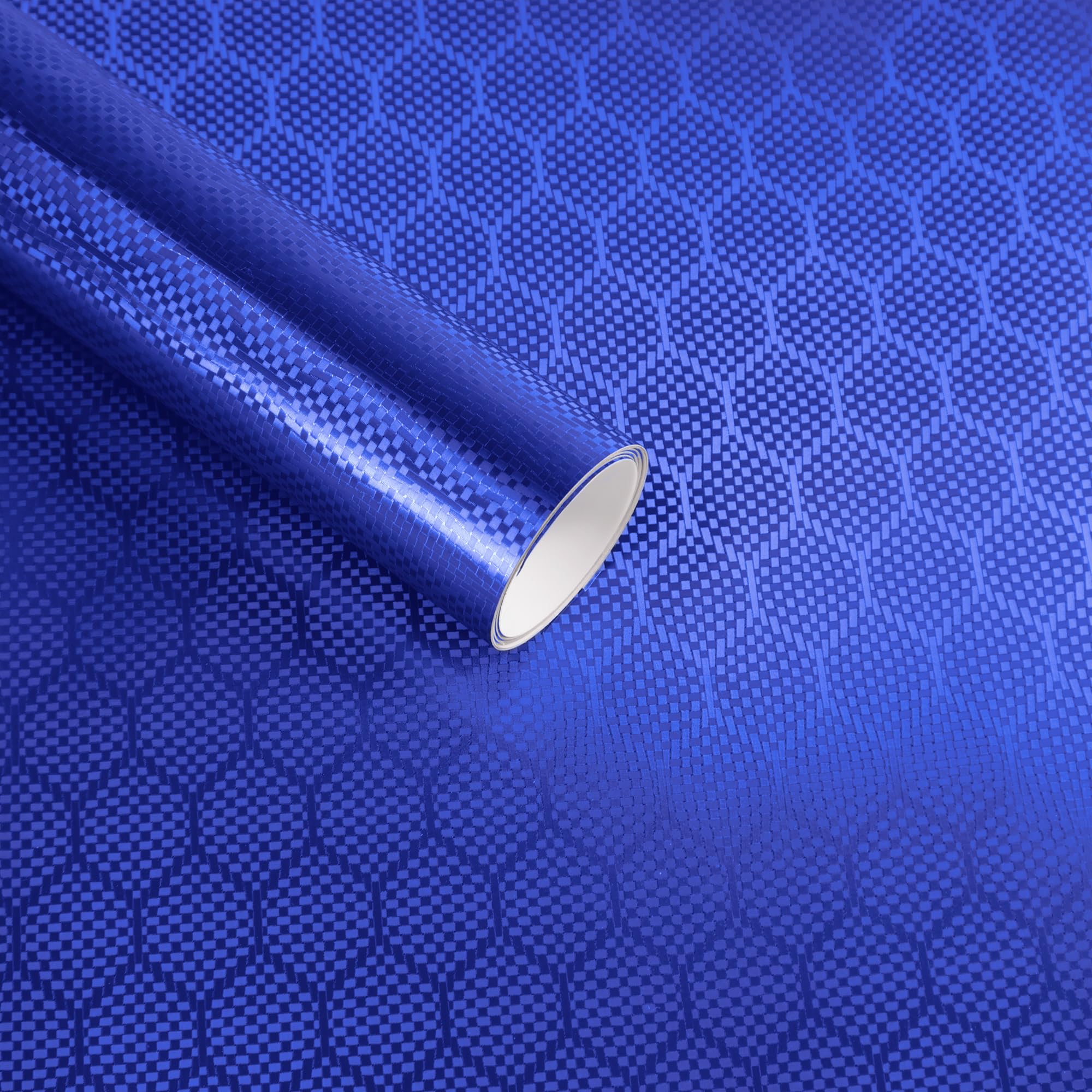 Lypumso Honeycomb Carbon Fiber Vinyl Wrap, Chrome Hexagon Cast Vinyl Film for Almost Cars and Motorcycles Exterior Interior, Self-Adhesive Car Wrap Stickers (Blue, 1ft x 5ft)