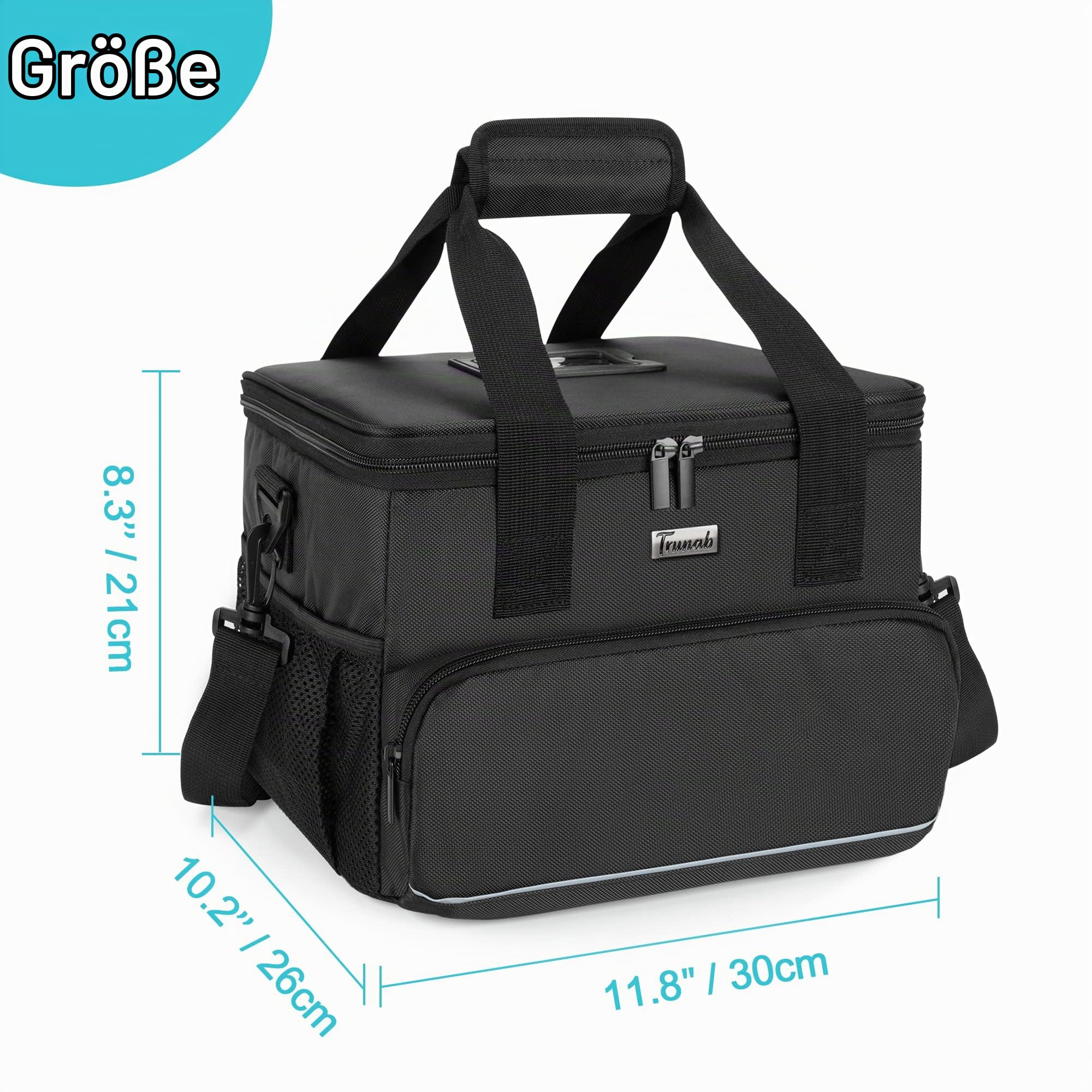 Trunab Isolierte Medizinische Tasche mit 5 Verstellbaren Trennwänden