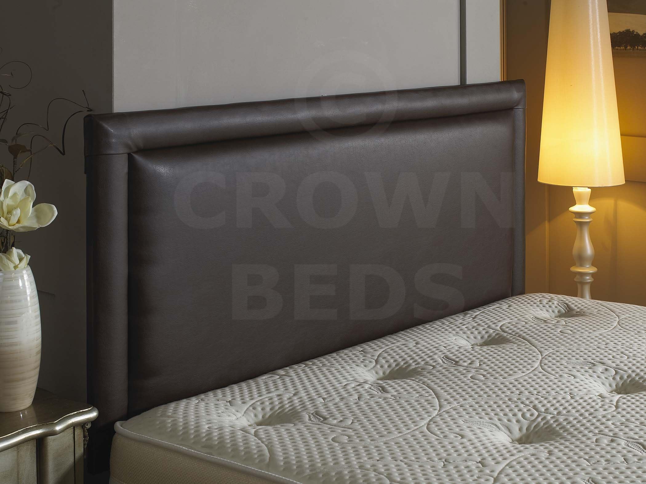 CROWNBEDSUKBUMPER FRENZY FAUX LEATHER HEADBOARD brown, 5FT (kingsize)