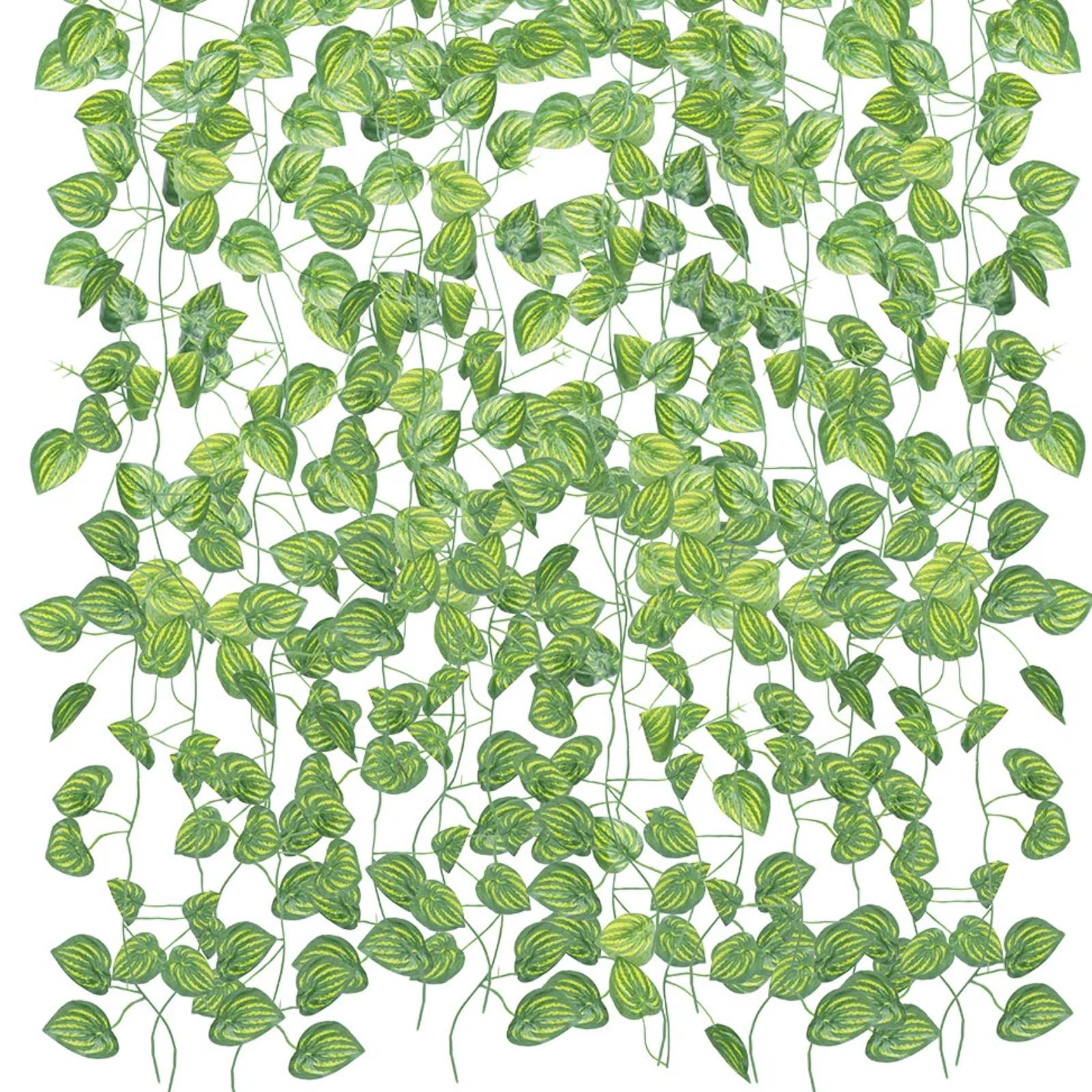 24Pcs Artificial Ivy Garland 7.2Ft Fake Ivy Green Leaves Hanging Vine Plant
