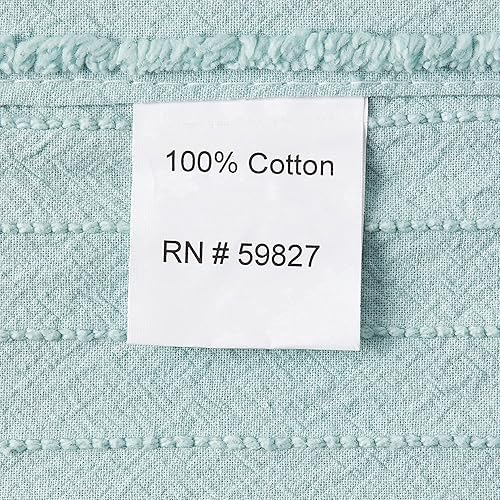 Miniatura 6 de Beatrice Home Fashions Colcha de chenilla Channel, King, color azul