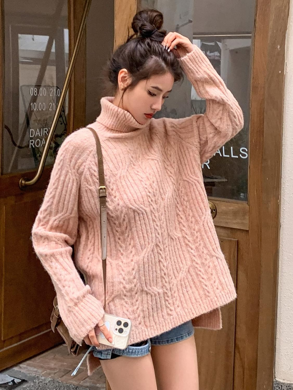 Свитер с широкими жгутами