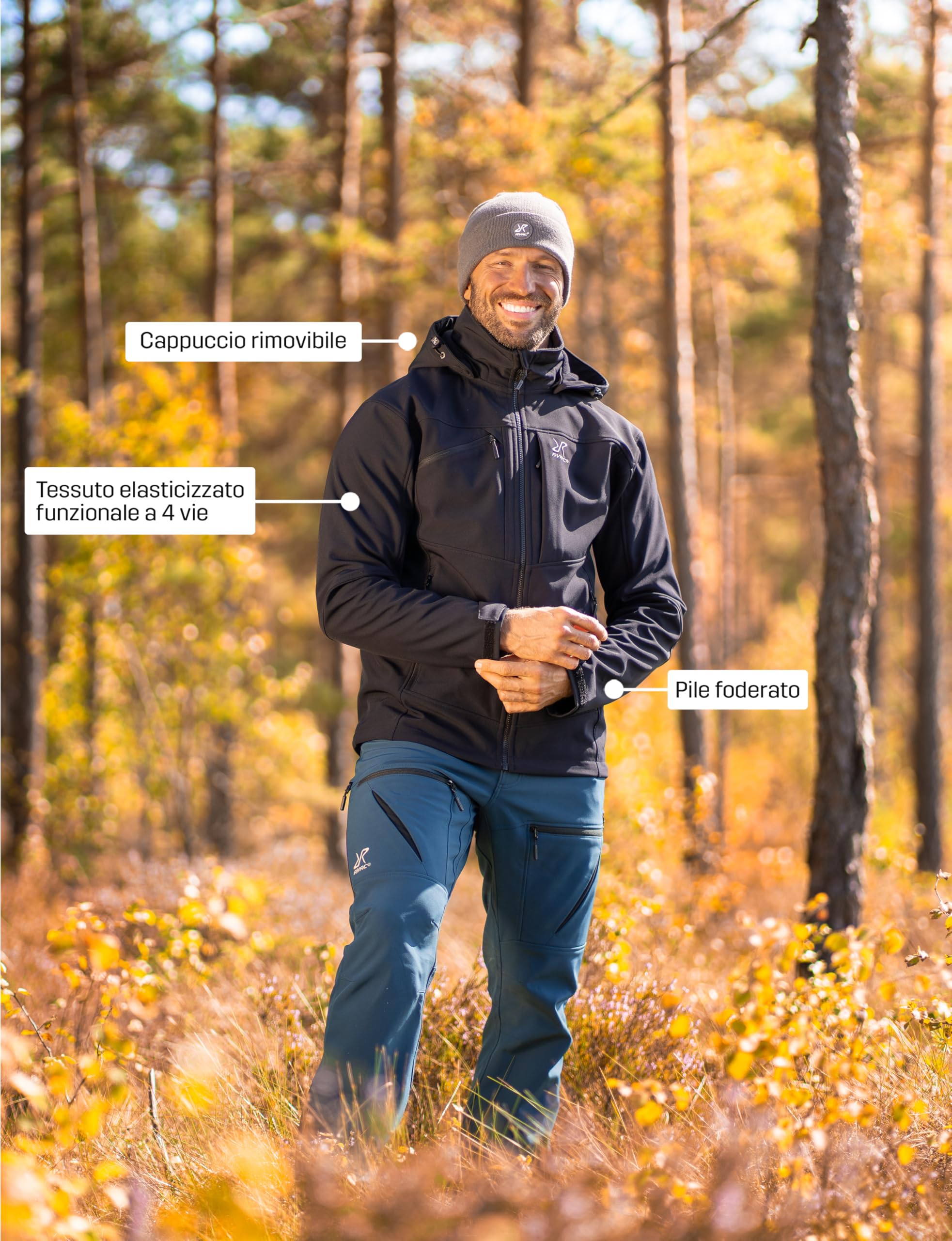 RevolutionRace Hiball Softshell Jacket da Uomo, Giacca da Esterno per Escursionismo