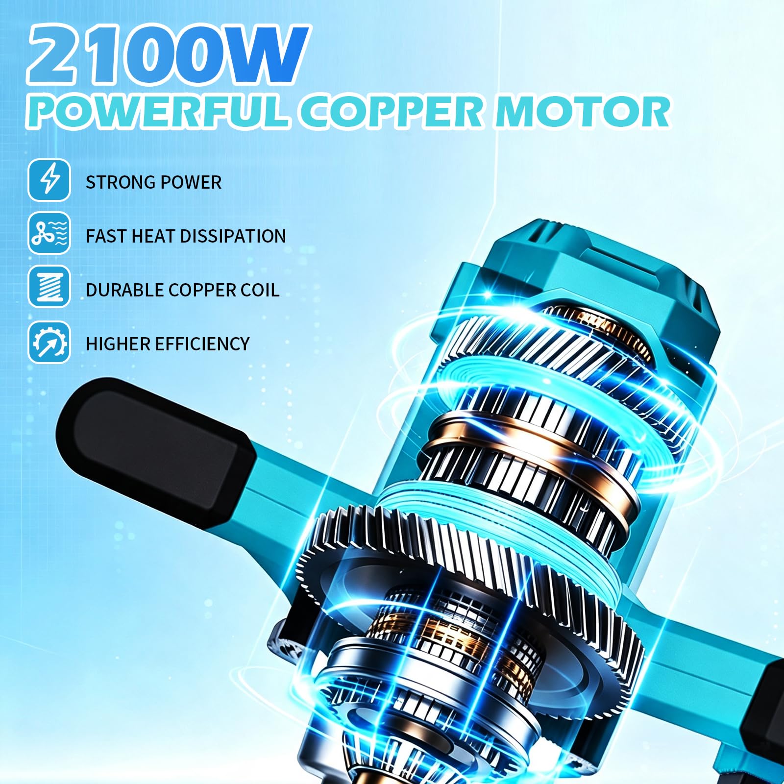 Electric Cement Mixer - 2100W Handheld Concrete Mixer -4 Electric Cement Mixer - 2100W Handheld Concrete Mixer -4