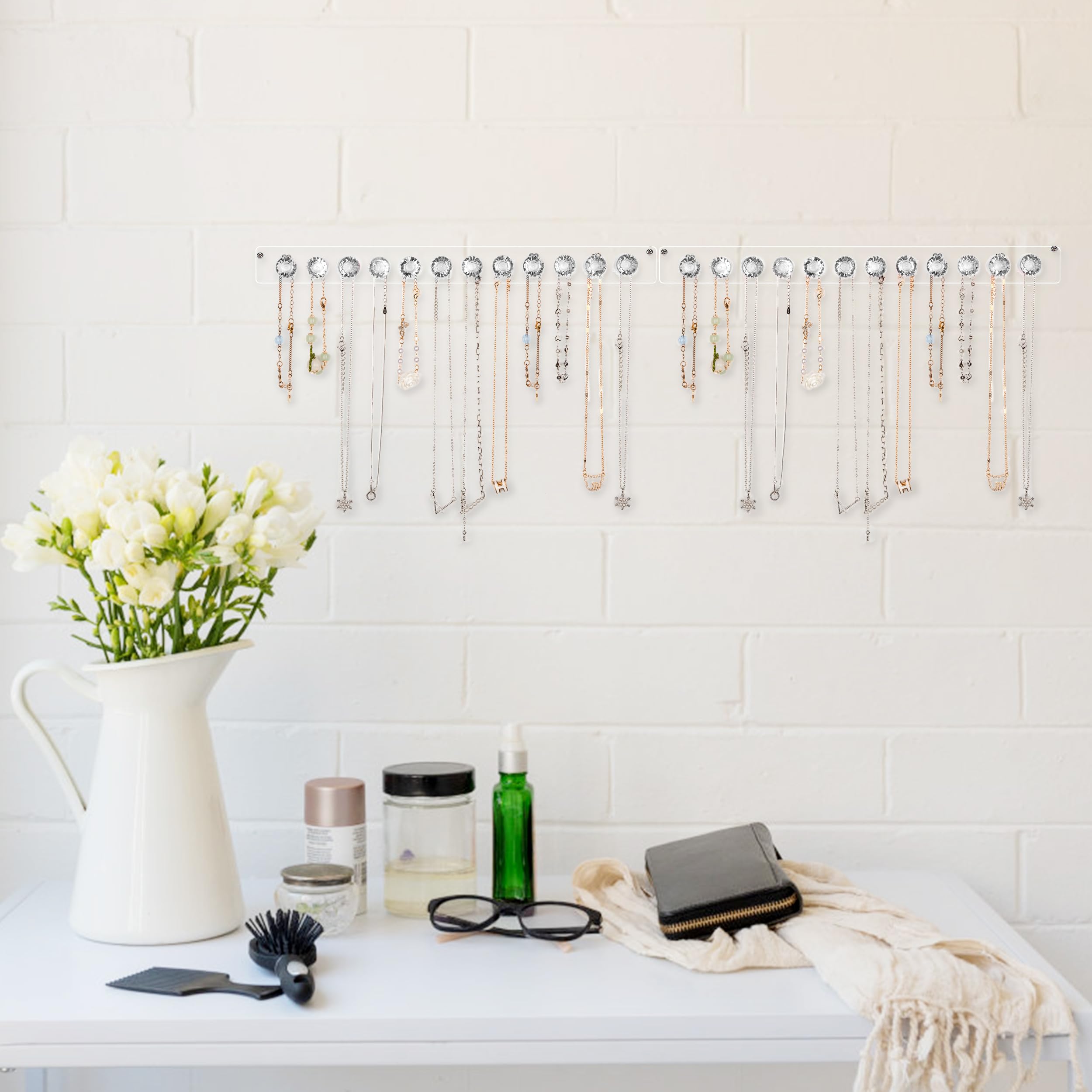 Porte-Bijoux En Métal + Crochets Pour Colliers