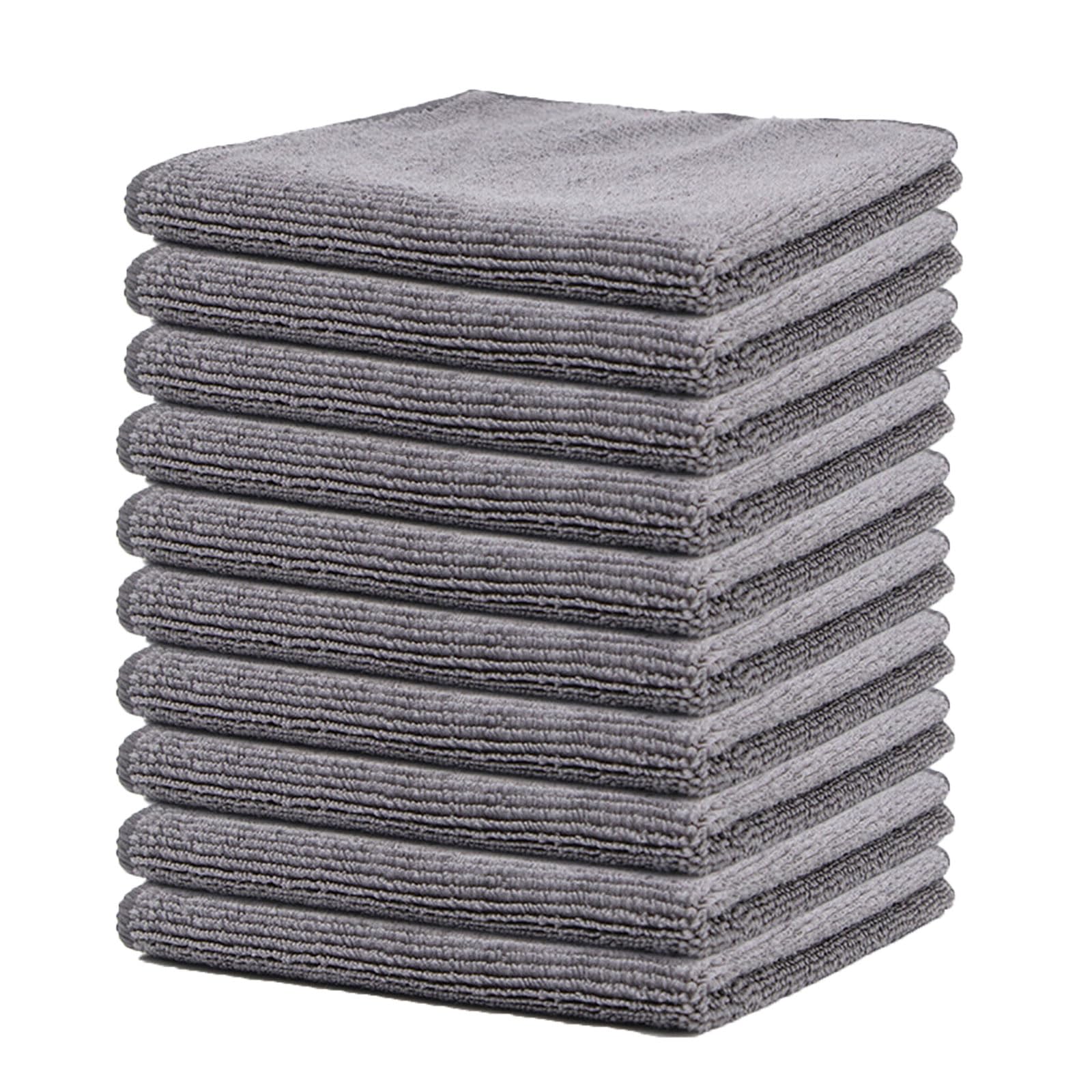 KMGDM 10Pcs 25X25Cm Microfiber Washing Cloth Not Wash Label Automotive Drying Towel for Car Detailing and Household Washing Tasks Car Wash Towel