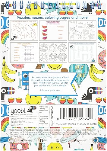 Miniatura 2 de Yoobi El libro de actividades definitivo, 100 páginas llenas de diversión para colorear, laberintos, búsquedas de palabras y rompecabezas, 0.5 x 5 x