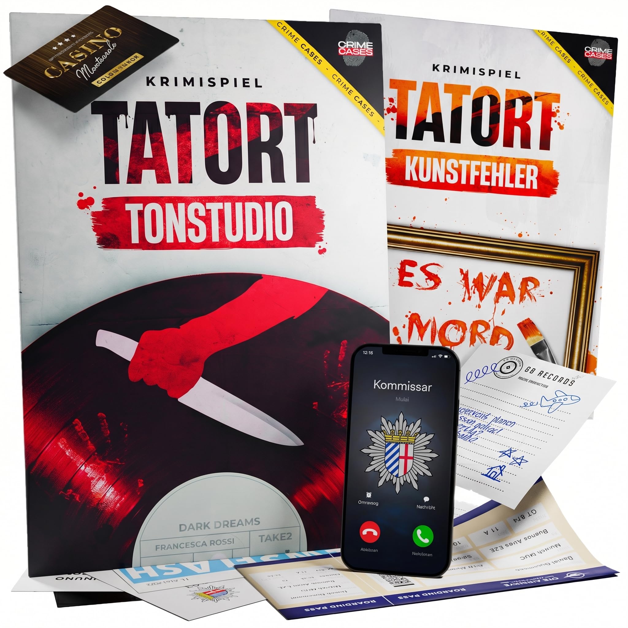 CRIMECASES Krimispiel Bundle – 2 spannende Fälle in einem Set: Tatort Tonstudio & Kunstfehler | Cold Case Spiele für Erwachsene