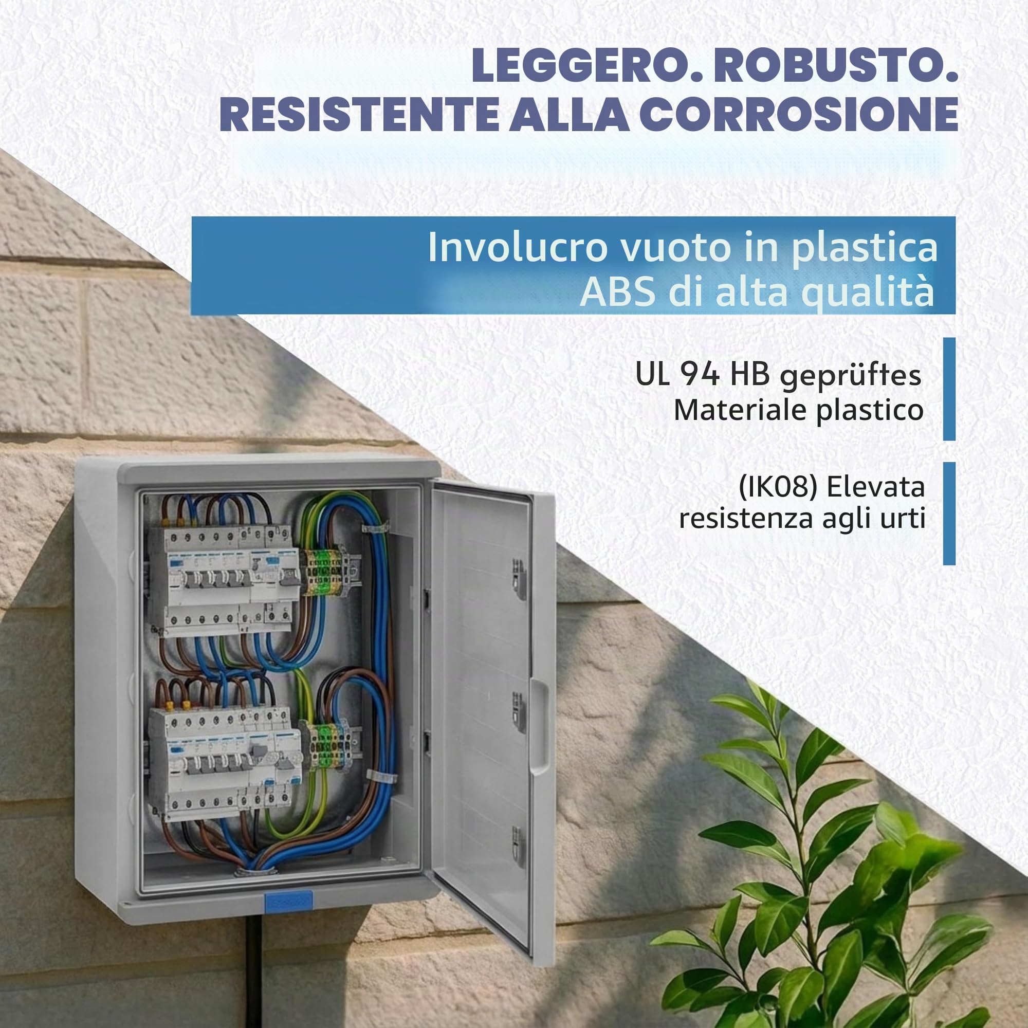 Quadro elettrico esterno BOXEXPERT IP67 in ABS 500×400×240 mm (Fleet Pro). Impermeabile fino a 1 m. Scatola di distribuzione industriale vuota, robusta e resistente per impianti elettrici esterni