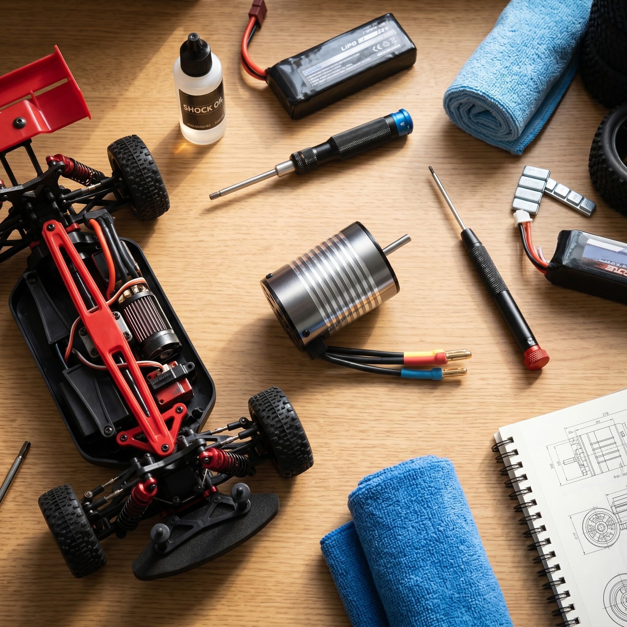 SUNGOOYUE Motore Brushless per Auto 3650 RC, Motore 3500KV Impermeabile a Torsione Grande Ad Alta velocità Accessorio per Auto 1/8 1/10 RC