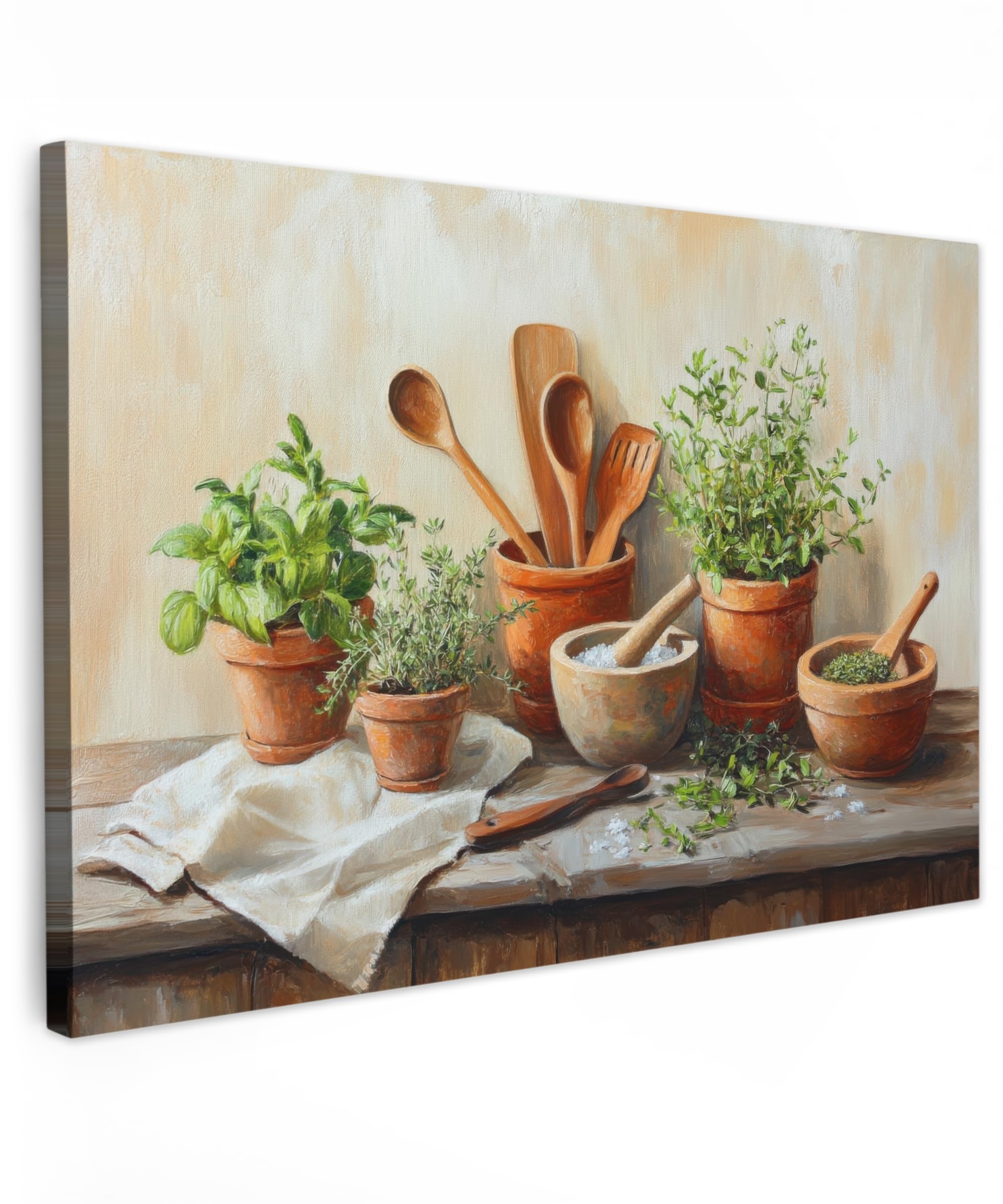Quadro Su Tela 90x60 Cm - Stampa 'Pasta E Spezie', Decorazione Murale Per Cucina O Soggiorno - Foto 10