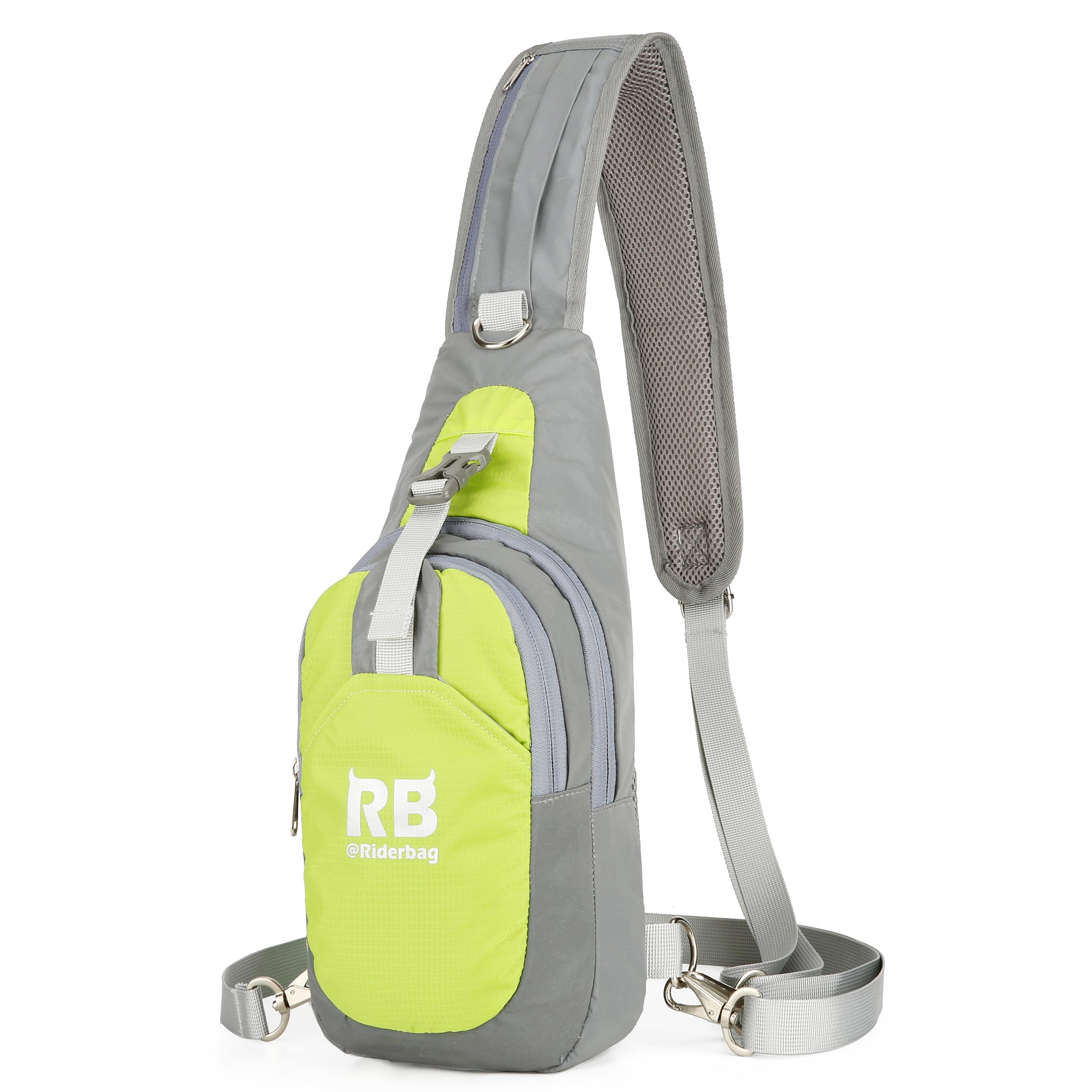 riderbag Sling bags for Men and Women Trendy Crossbody bags, reflective Shoulder Purses. Nylon crossbody bags, cute shoulder