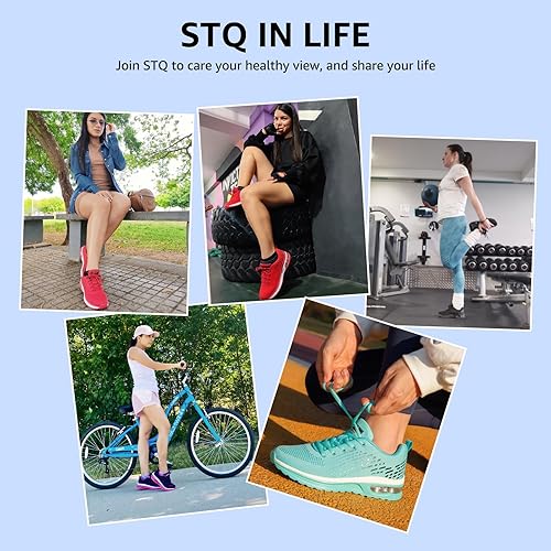 Miniatura 9 de STQ - Tenis para correr transpirables con cámara de aire para mujer