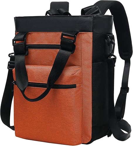 COMELY Mochila para portátil 4 en 1, mochila informal convertible, bolsa cruzada para hombres y mujeres, 31A-naranja, Mochilas Daypack