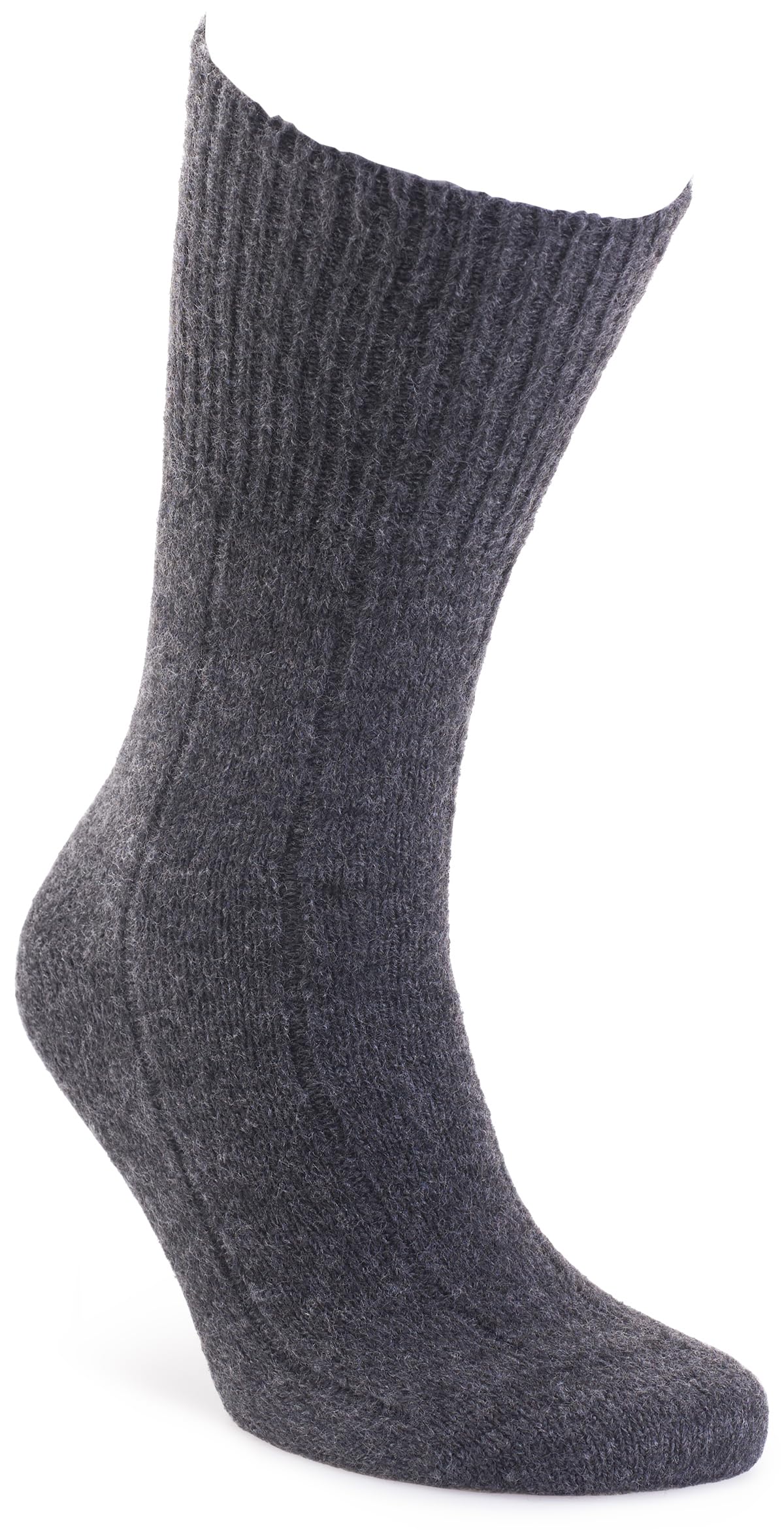 Cosyfeet Unisex Charcoal Super‑Soft Seam-Free Bed Socks - M