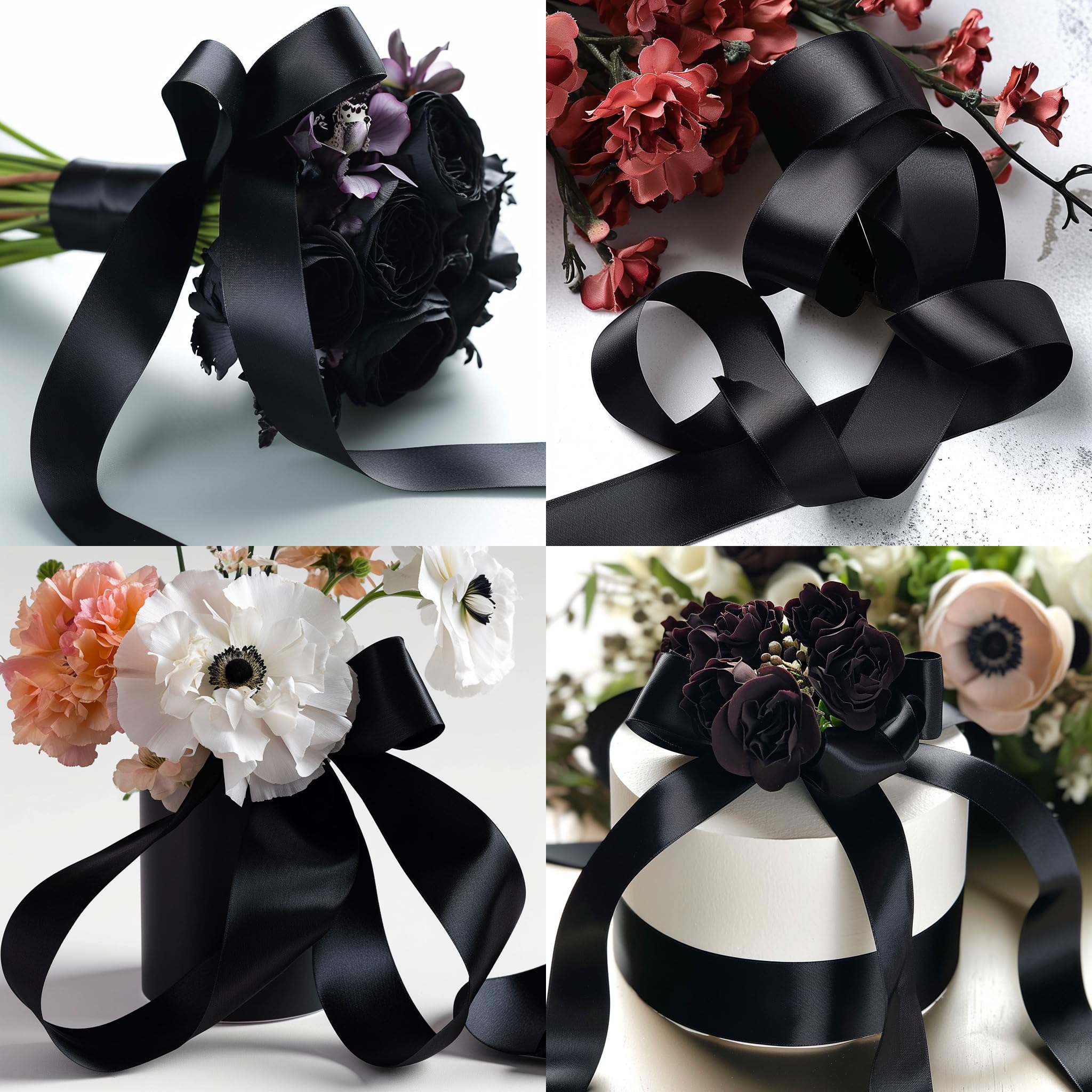 Amazon.com: IHKFILAN Double Faced Satin Ribbon 1.5 Inch x 25 Yards 