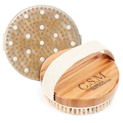 Miniatura 6 de C.S.M. cepillo para el cuerpo seco o mojado, exfoliante suave para una piel más suave y brillante, acaba con la celulitis y la piel seca, mejora la