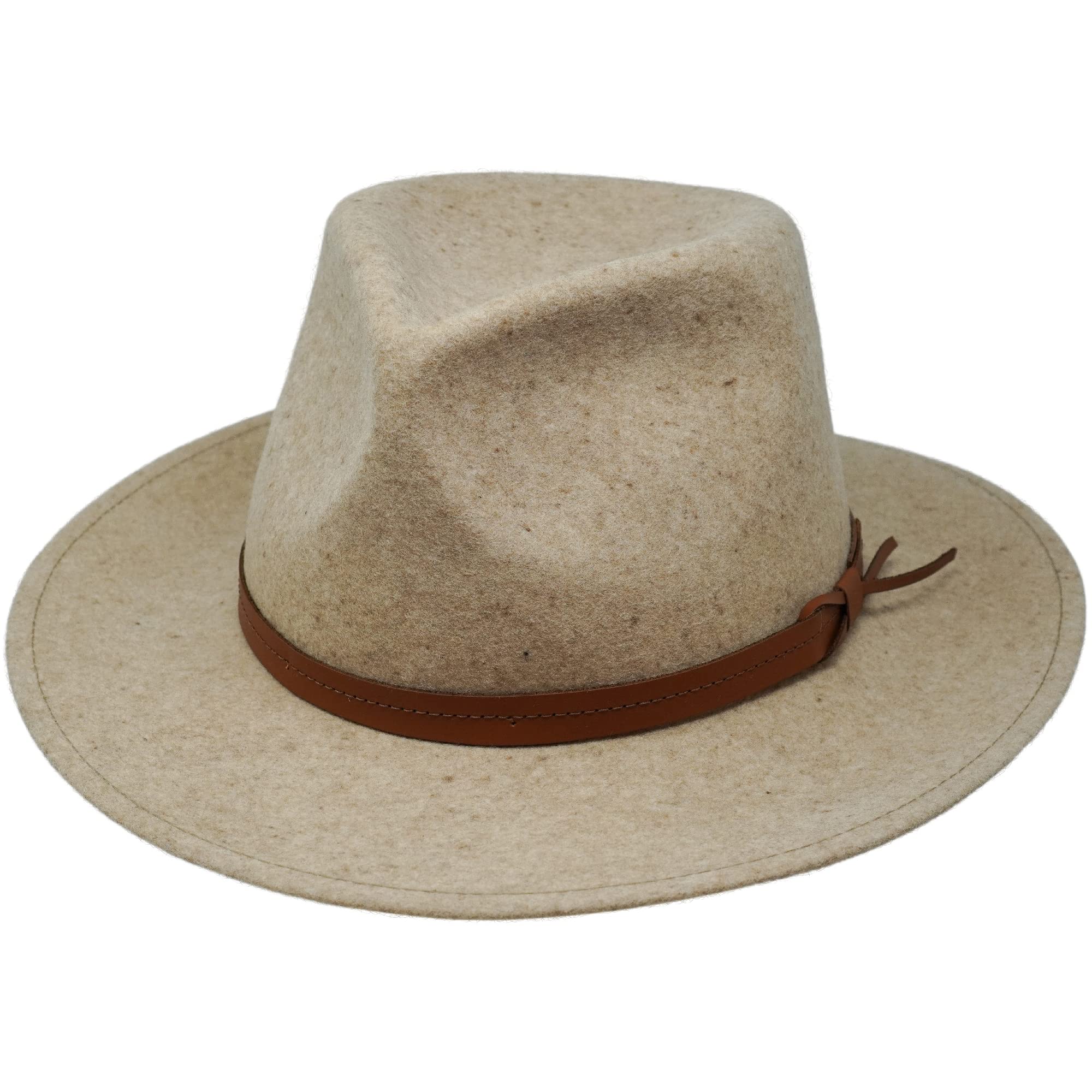 Borges & Scott Unisex Oatmeal Lawrence Felt Hat - 58Cm (M)