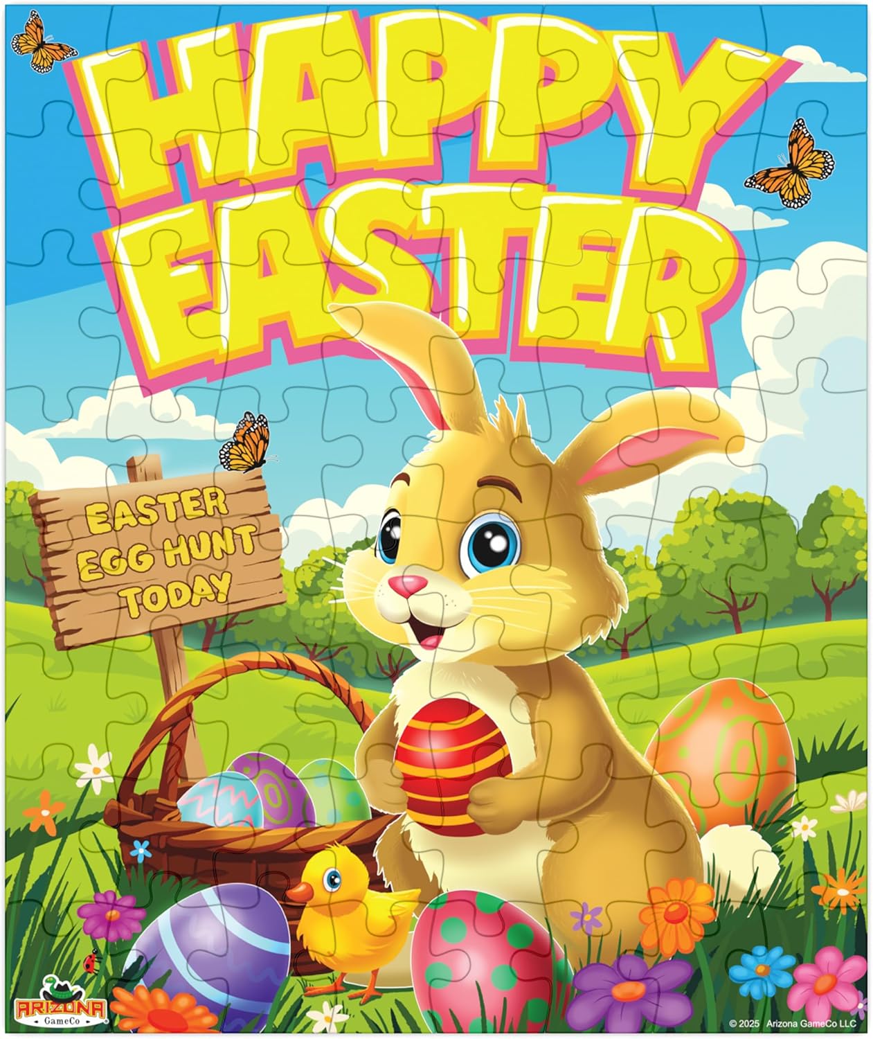 Easter Bunny Puzzle – Prefilled Easter Egg, Pre Filled with 64-Piece Jigsaw Puzzle for Kids, Easter Basket Stuffer, Gift for Kids, Ages 6+