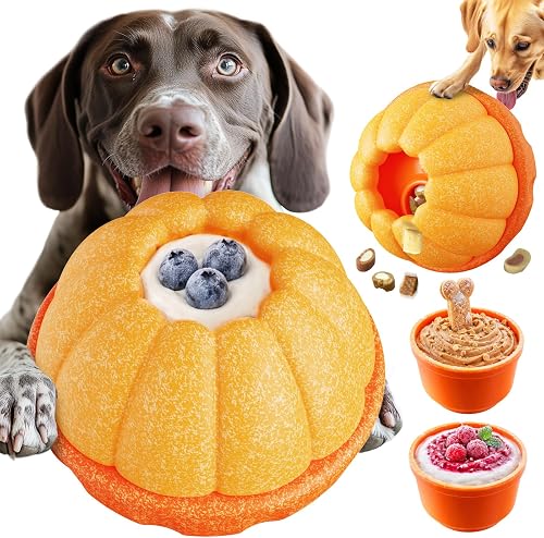 KADTC FrostLick Freeze&Lick&Chew Treat Tray Toys for Dogs Frozen DIY Dog Wet Food Mold Indoor Interactive Puppy Kibble Dispensing Toy Stuffable Durable Teething Crate Training Anxiety Relief Ball