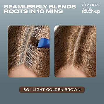 Clairol Root Touch Up Permanent Hair Dye, 6G Light Golden Brown, Pack of 2