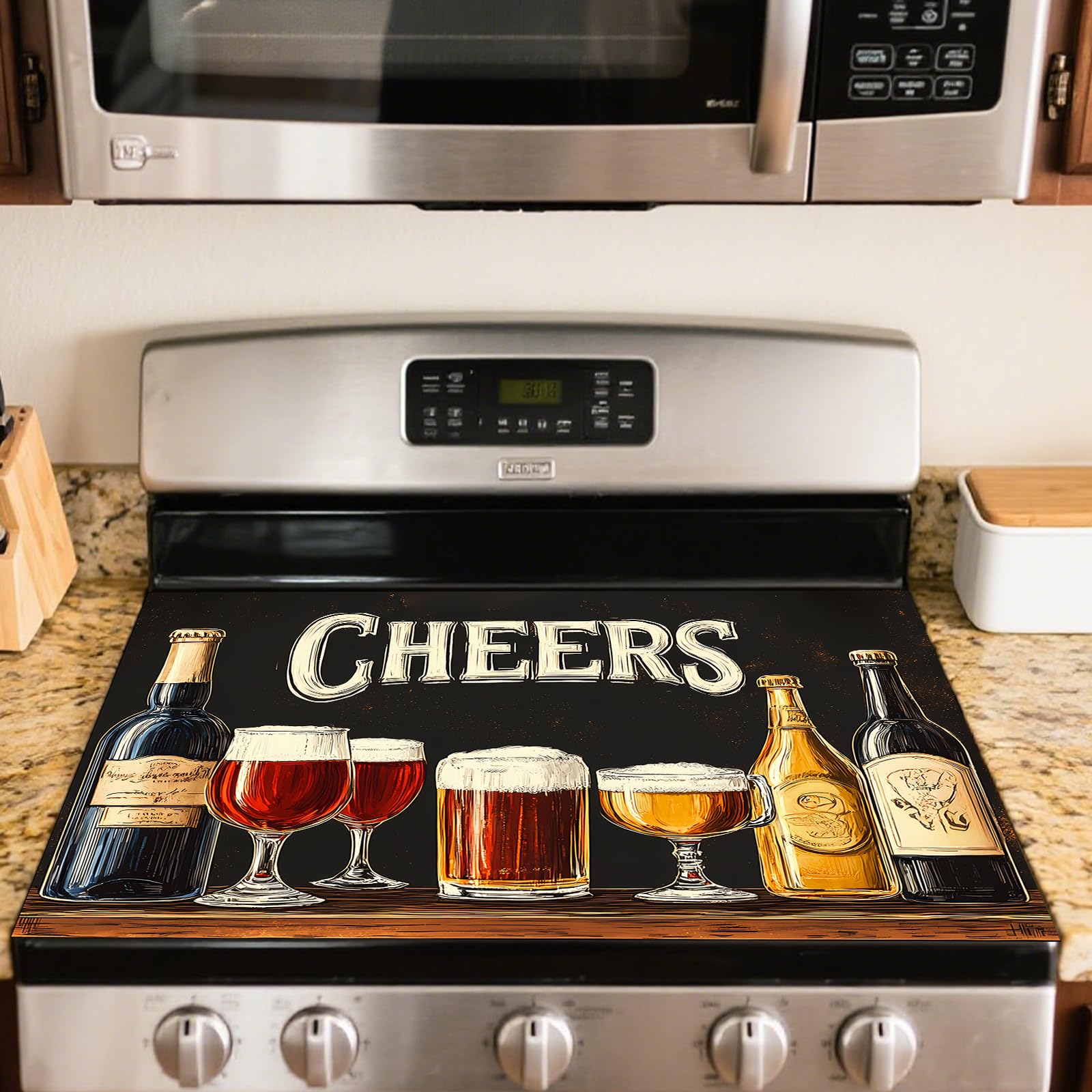 Nuxovilar Stove Top Cover Cooktop Protector 20x28in Polyester Glass