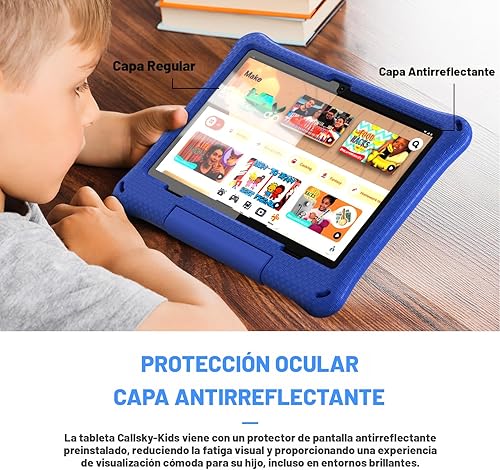 Miniatura 4 de Tableta para niños Tablet Android 15 de 10 pulgadas para niños, batería Octa-Core 6000mAh de 64 GB, WiFi 6, aplicaciones preinstaladas para niños,