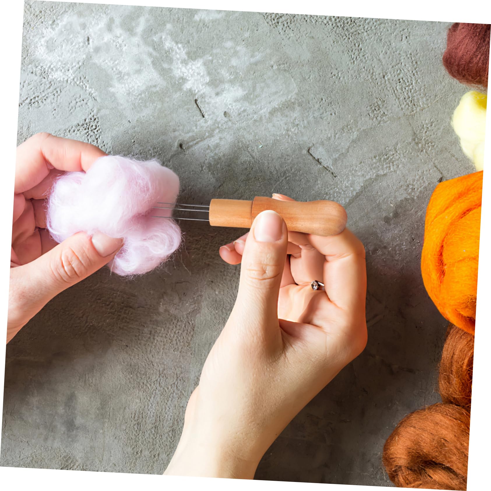 Gogogmee Wool Roving for Needle Felting Bulk Pack of Soft Comfortable Felting Wool Yarn