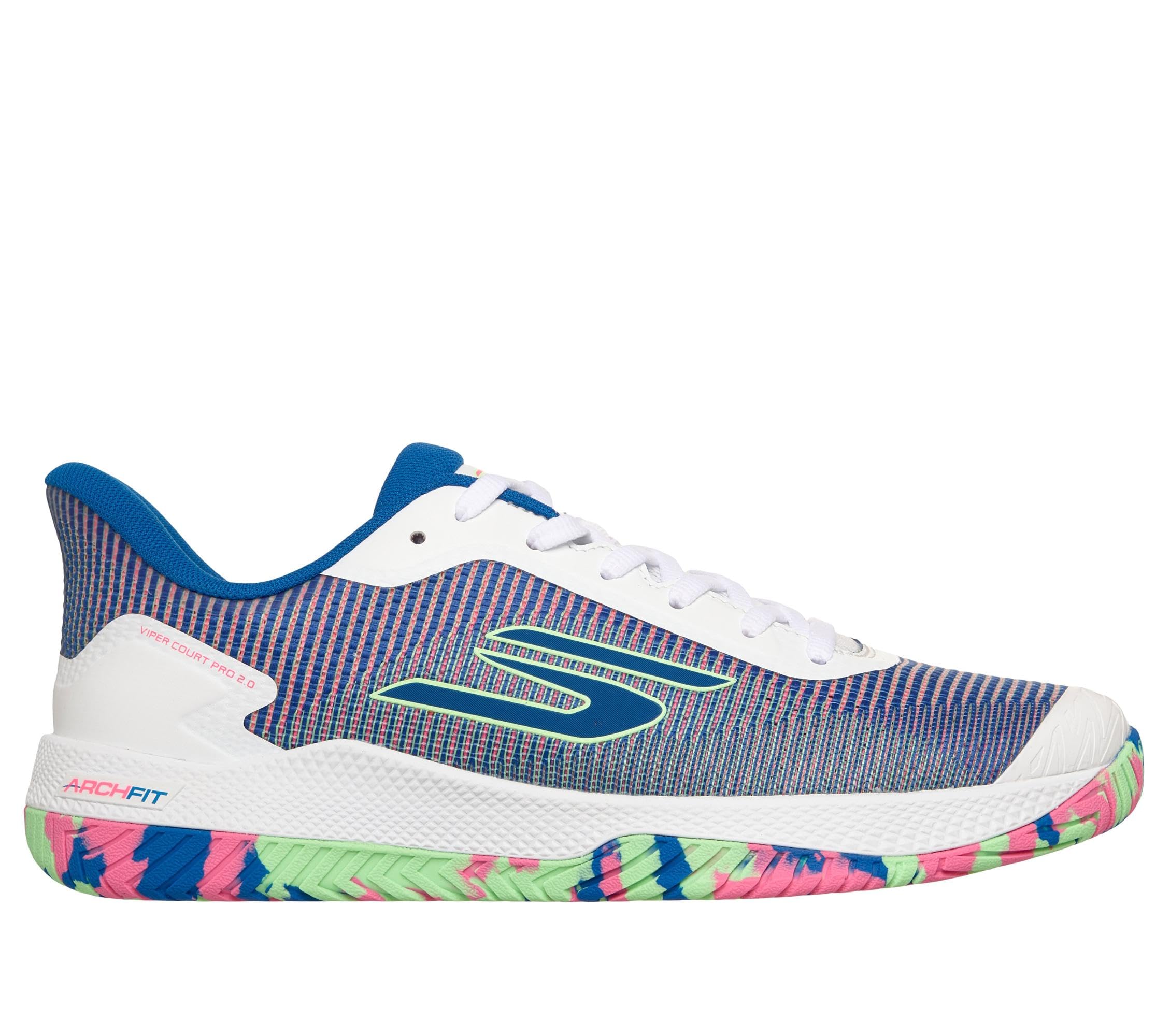 Skechers Viper Court Rally Performance Pickleball - Zapatos Deportivos para Hombre, de Malla, de Piel, para Entrenamiento, para Interiores