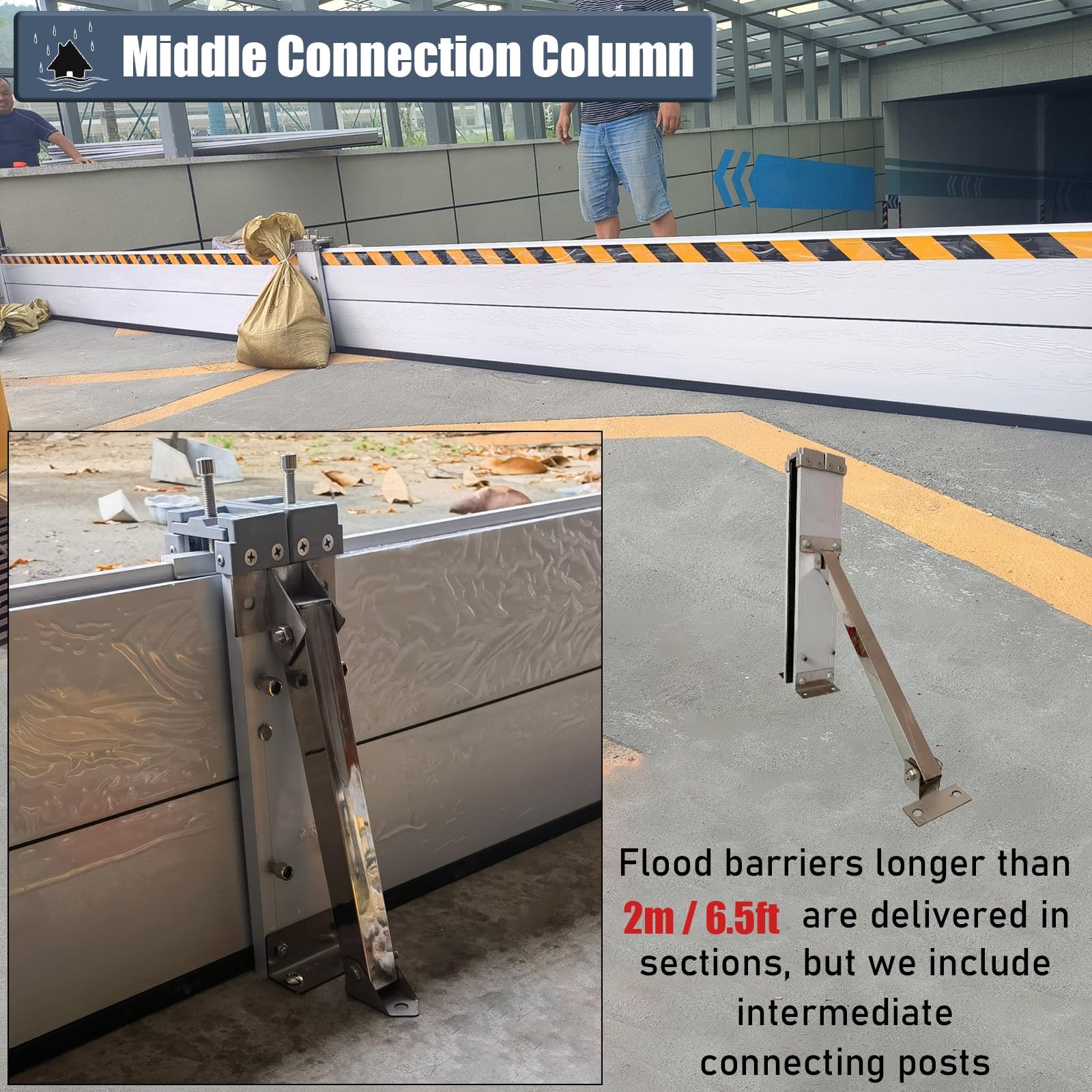 Hochwasserschutz Barriere 20cm - Abnehmbare Aluminium Barriere Für Türen