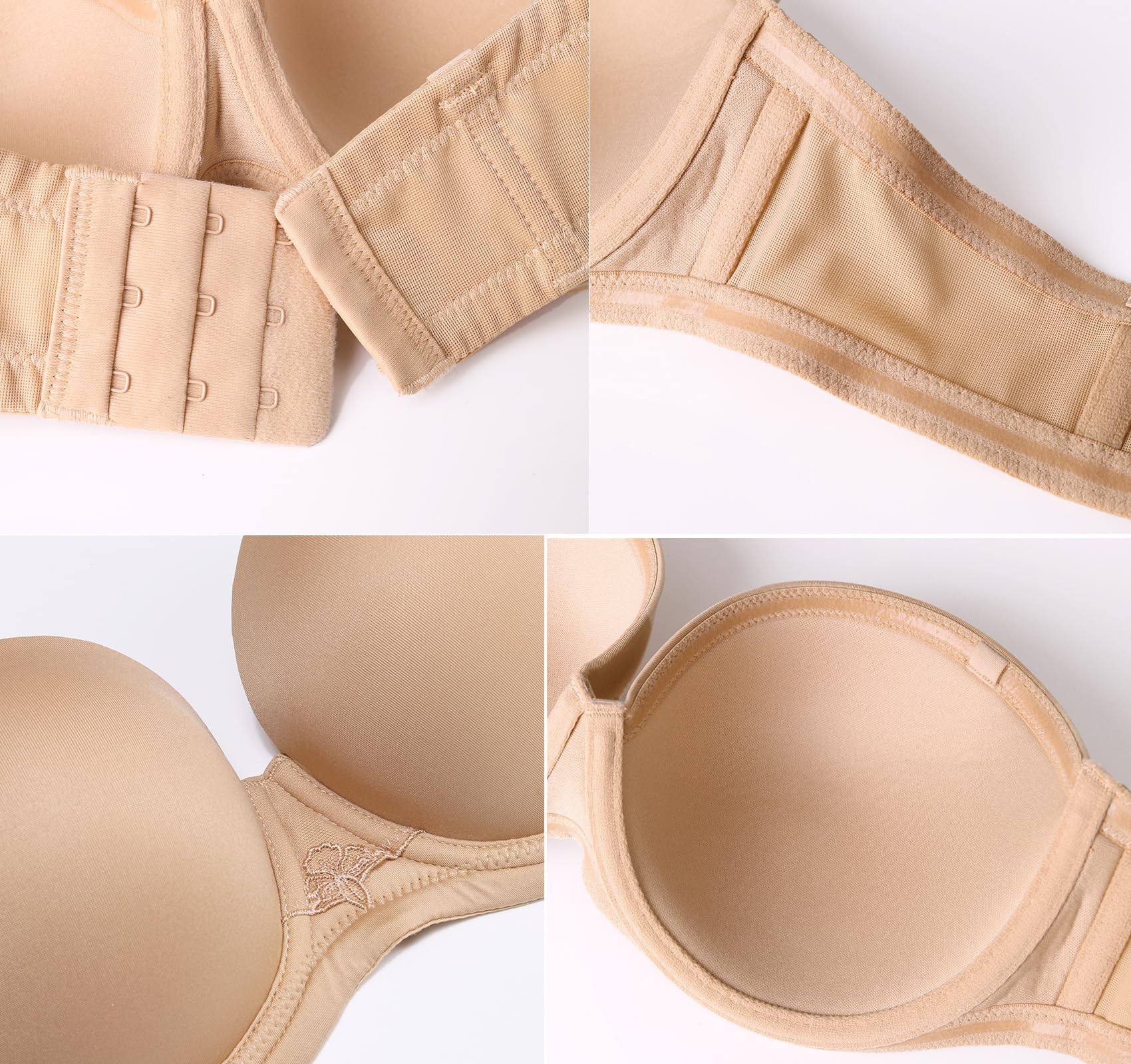 DotVol Sujetador Invisible Ajustable sin Tirantes para Mujer con Aros Push up Multiposiciones