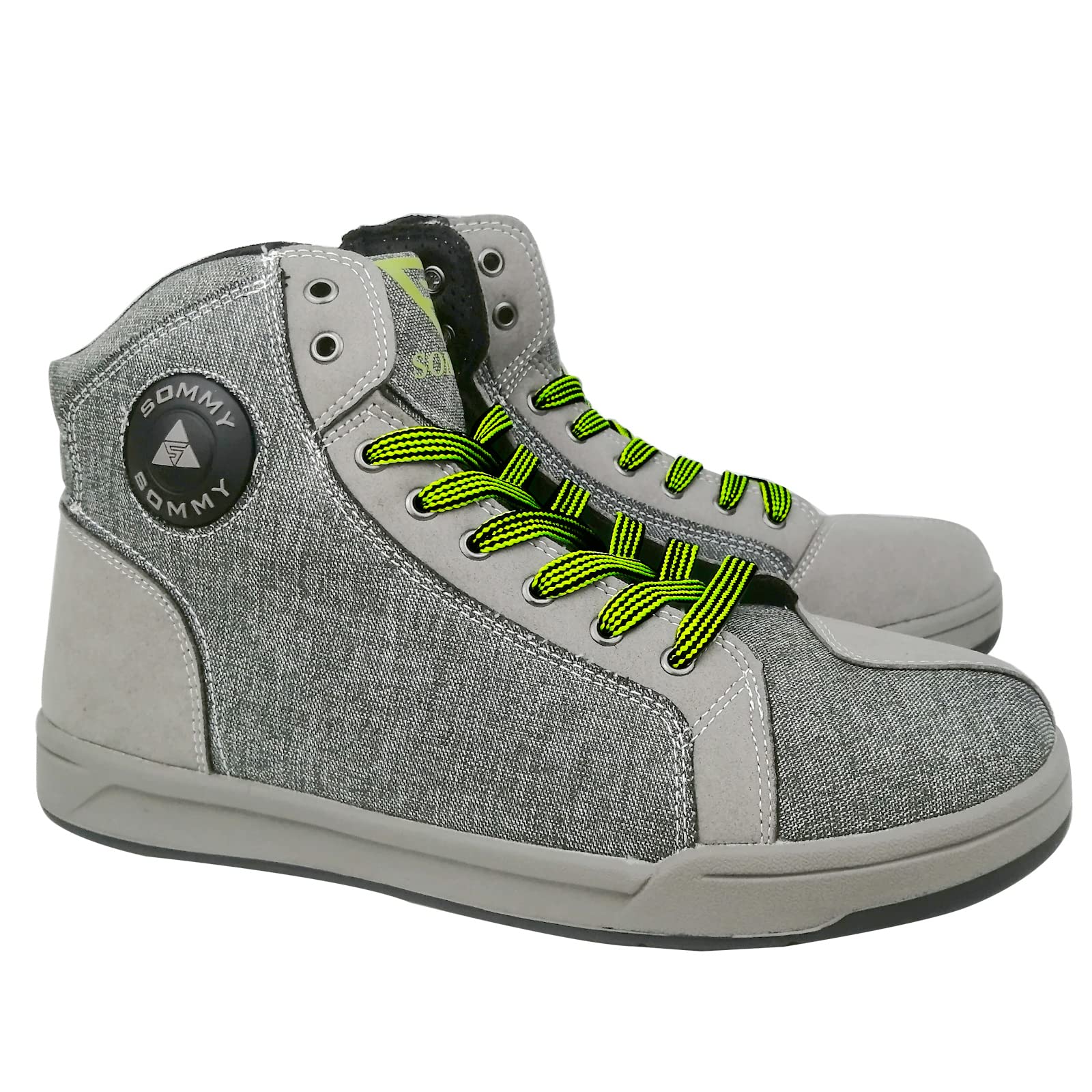 Motorcycle Shoes for Men, Protective Street Riding Sneakers, with Extra Shift Pads and Ankle Support, Mesh Lining, Anti-Slip Sole