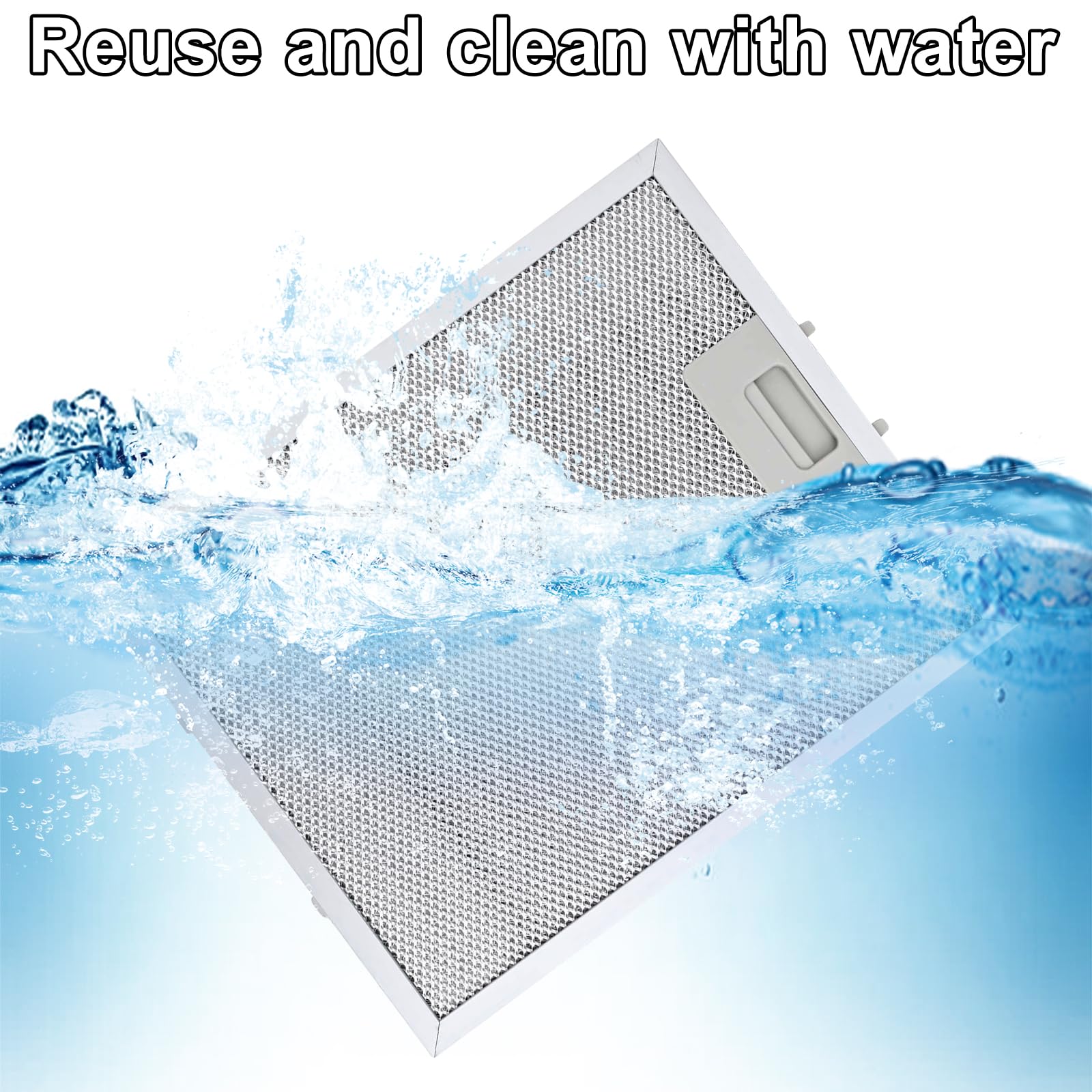 2 pièces 260mm x 230mm Filtre Hotte Aspirante pour Hotte Aspirante AEG Blancs Grande Capacité de Stockage d'huile Résistance aux Hautes Températures Pièce de Rechange 5 Couches