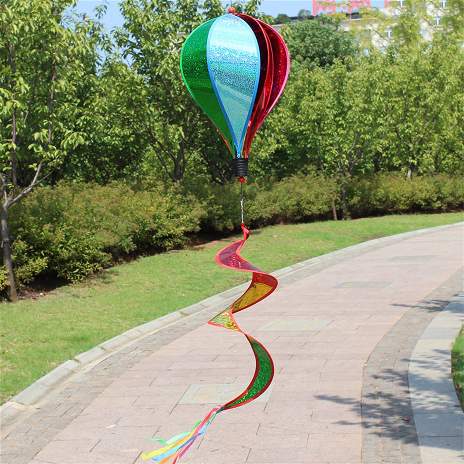 Taicols Moulin à Vent Tourbillonnant en Spirale Tourbillon Ballon Vent Tourbillon Suspension Décoration Jardin d'enfants Centre Commercial Scenic Park Rainbow Decor