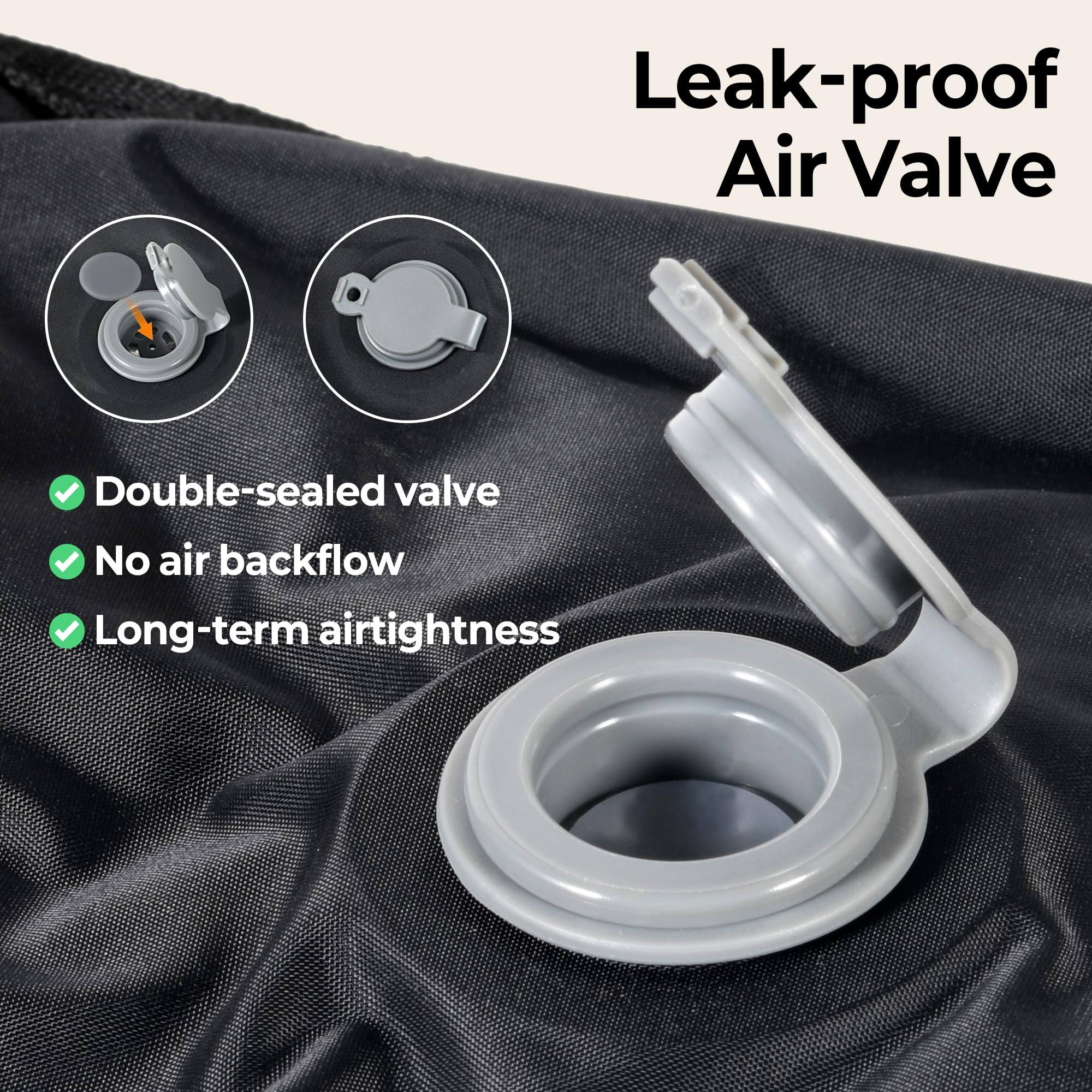MOUNTRAX Vakuumbeutel für Reisen mit Beutelpumpe Integriertes Design, 43L Kompressions-Verpackungswürfel für Handgepäck & Reiserucksack, Wiederverwendbares IP67 Wasserdichtes Vakuum-Aufbewahrungsset