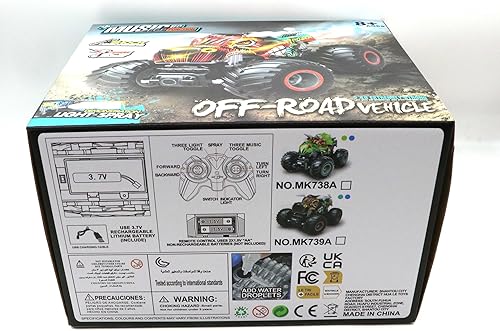 Miniatura 9 de Remote Control Monster Truck, 2.4GHz All Terrain Remote Control Monster Cars, 116 Monster Truck RC Trucks, Remote Monster Car with Spray Music and