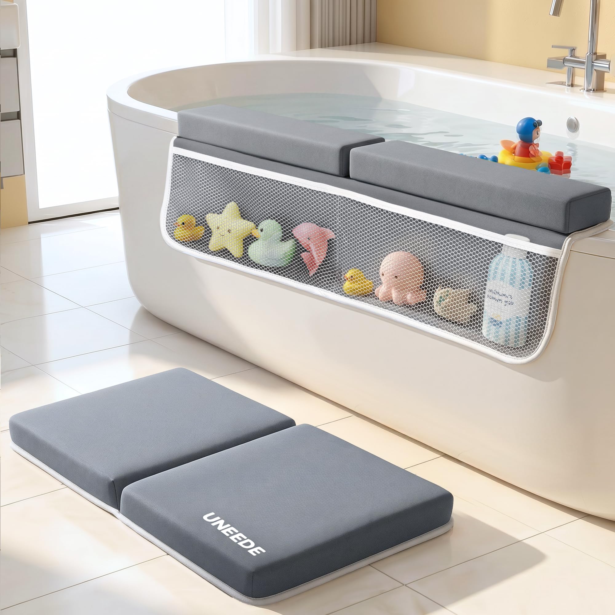 UNEEDE Baby Bath Kneeler and Elbow Rest Pad Set