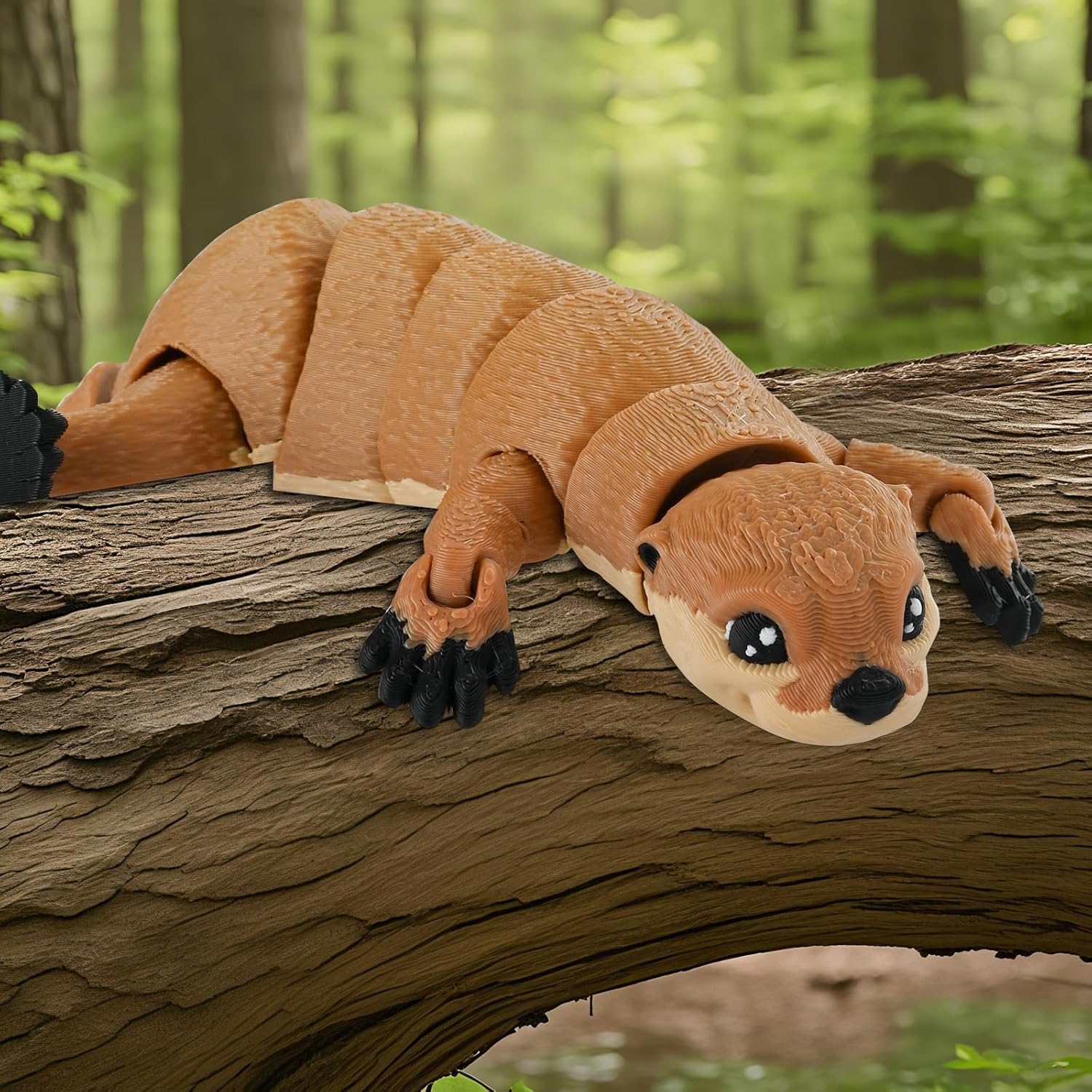 GemmiCho 3D Printed Animals, 5.7" Articulated Otter Toy, 3D Printed Toys for Stress Relief, Animals Figurines Fidget Sea Otter Toys for Boys Kids Teen 5-7 4-6 8-12