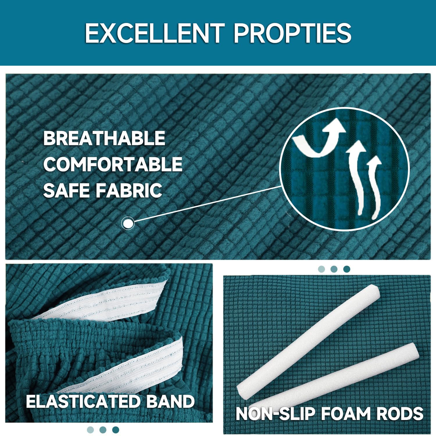 YSTELLAA Copridivano 3 Posti Con Braccioli, Copridivani per Divani Elasticizzato e Lavabili, Copri Divano Antigraffio per Cani e Domestici (Verde Scuro, Divano Larghezza 183cm-234cm)