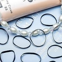 Vista 6 de 1000 bandas de goma para el cabello (negro)